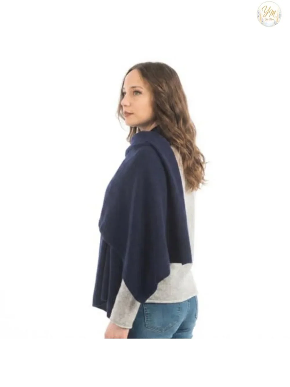 Cashmere Blend Stole Wrap Shawl Lightweight Italian